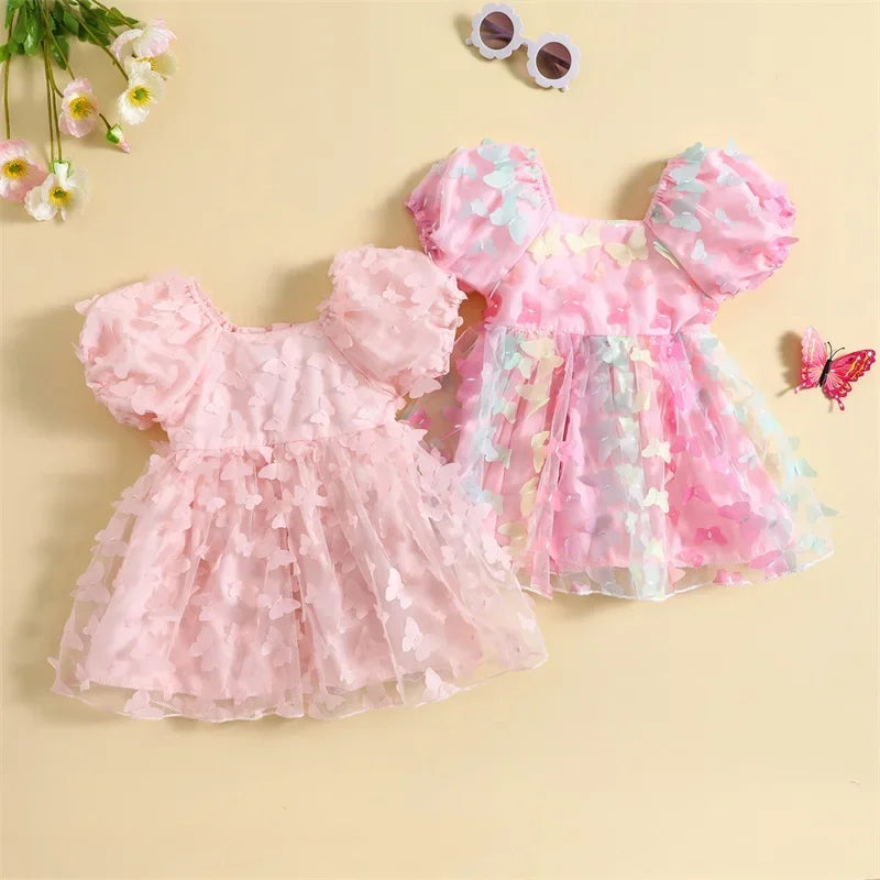Cotton Candy Butterfly Dress